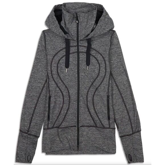 Lululemon IN STRIDE JACKET Full Zip Hoodie TRACK define SWEATSHIRT 8 Gray RARE - Picture 3 of 11